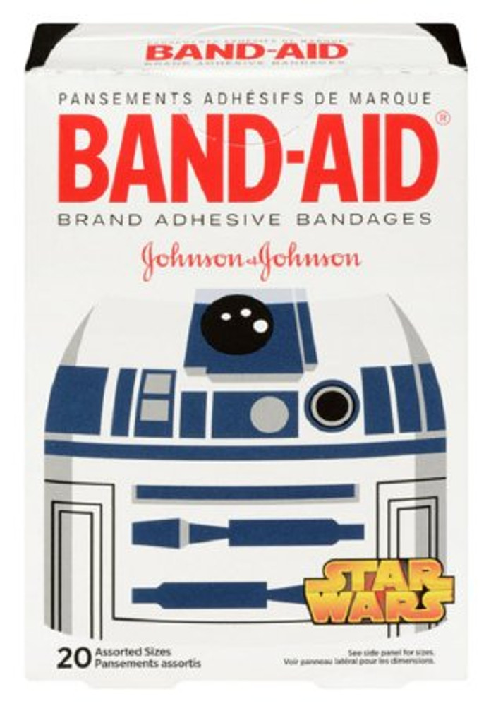 Adhesive Strip Band-Aid 5/8 X 2-1/4 Inch / 3/4 X 3 Inch Plastic Rectangle / Spot Kid Design Star Wars Sterile 10381371162861