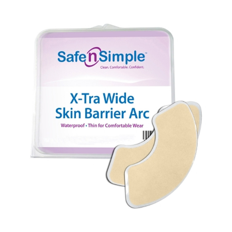 Ostomy Wafer Safe-n Simple Trim to Fit Standard Wear Adhesive without Tape Without Flange Universal System Without Opening 4 X 4 Inch SNS21605