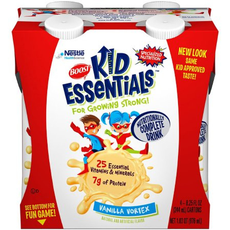 Pediatric Oral Supplement Boost Kid Essentials Vanilla Flavor 8.25 oz. Carton Ready to Use 12251151