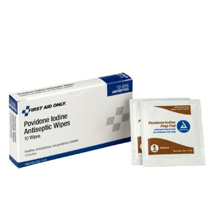 PVP Prep Pad 10% Strength Povidone-Iodine Individual Packet Medium NonSterile 12-015-003 Box/10