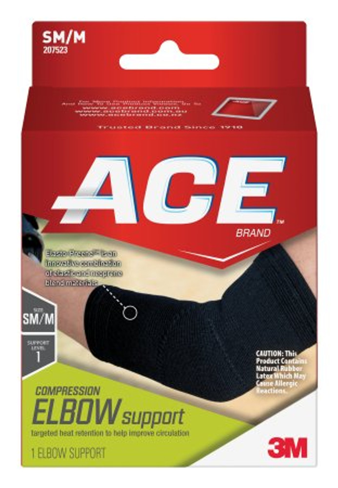 Elbow Support 3M Ace Small / Medium Left or Right Elbow Black 207523