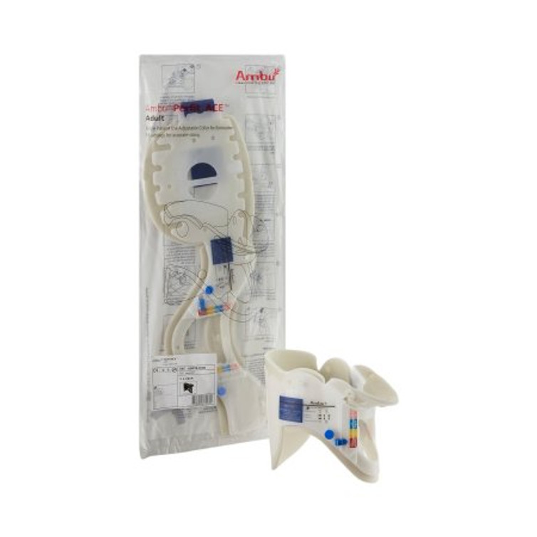 Extrication Cervical Collar Ambu Perfit ACE Preformed Adult One Size Fits Most One-Piece / Trachea Opening Adjustable Height Adjustable Neck Circumference 000281000
