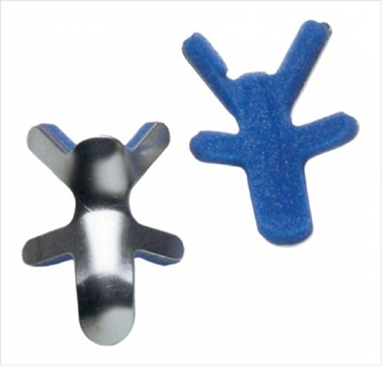 Finger Splint ProCare Adult Large Bendable Prong Closure Left or Right Hand Blue / Silver 79-71967