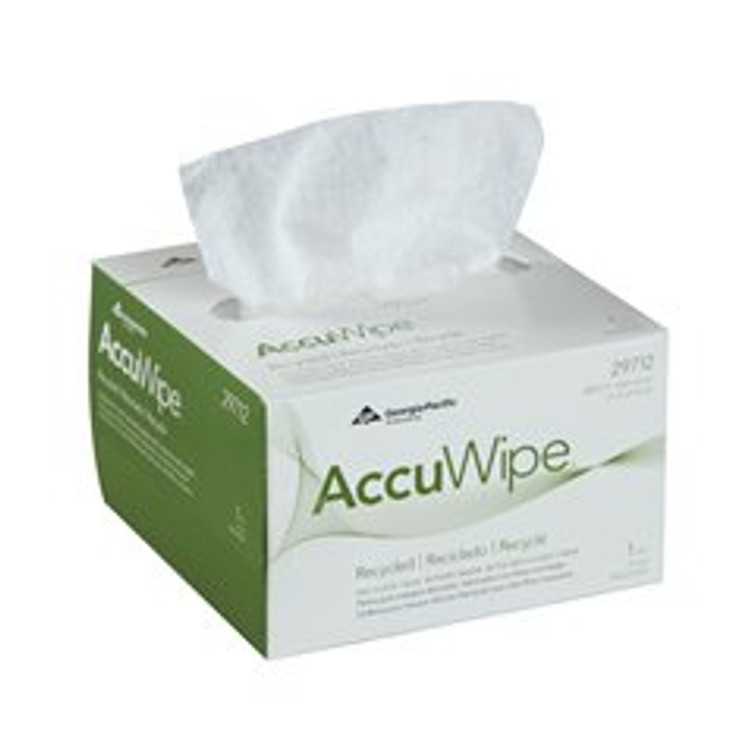 Delicate Task Wipe AccuWipe Recycled Light Duty White NonSterile 1 Ply Tissue 4-1/2 X 8-1/4 Inch Disposable 29712