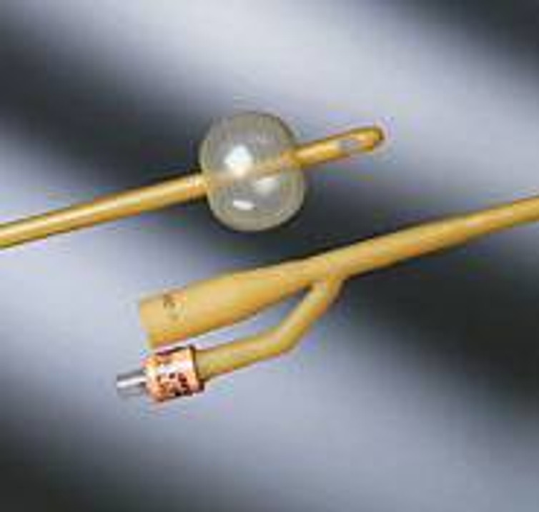 Foley Catheter Bardex 2-Way Standard Tip 5 cc Balloon 14 Fr. Silicone Coated Latex 0165V14S Each/1