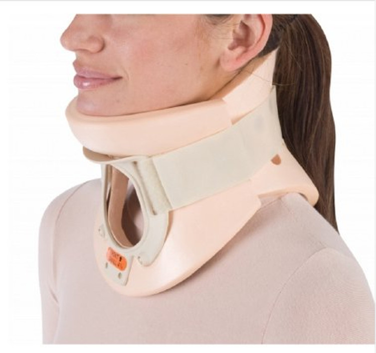 Rigid Cervical Collar ProCare California Preformed Adult Large Two-Piece / Trachea Opening 4-1/4 Inch Height 16 to 19 Inch Neck Circumference 79-83147 Each/1