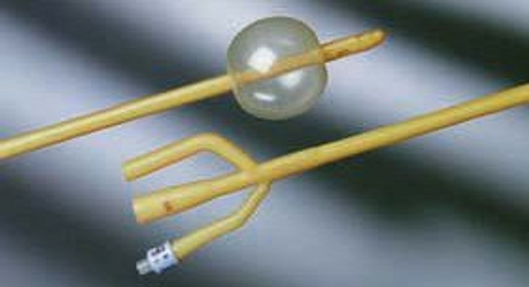 Foley Catheter Bardex 3-Way Standard Tip 30 cc Balloon 24 Fr. Latex 0167V24S