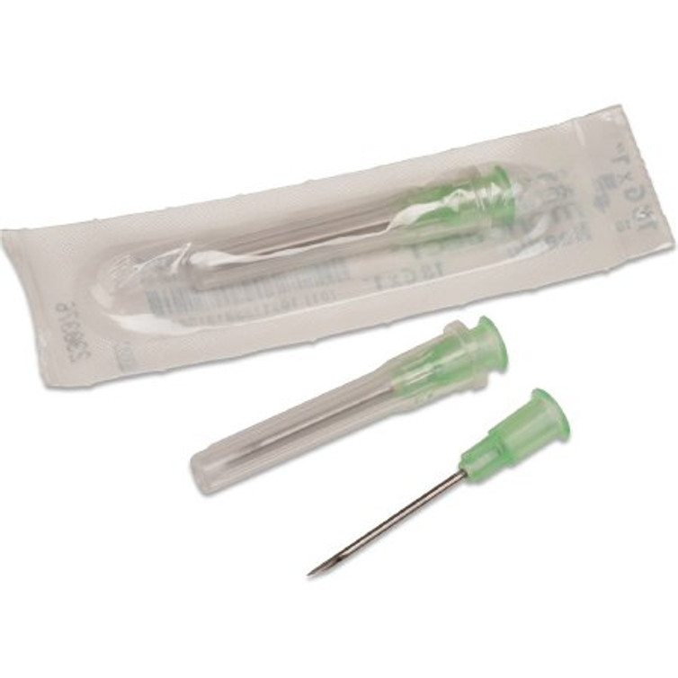 Hypodermic Needle Monoject SoftPack Without Safety 18 Gauge 1-1/2 Inch Length 1188818112