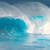 Wave Curl' - a dramatic action shot of a powerful, aqua blue wave cresting at the famous Pe'ahi (Jaws) surf break in Maui, Hawaii.