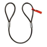 1" X 4' 6X19 5 LAY EYE & EYE WIRE ROPE SLING W/ TAG & RFID