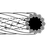 1/2" 19X7 IWRC EIPS BRIGHT ROTATION RESISTANT WIRE ROPE