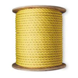 1/4" X 1200' YELLOW POLY-PRO ROPE SPOOLED 1130 LBS BREAK