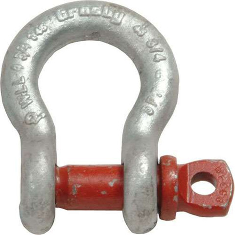 1-1/4" CROSBY 12T SCREW PIN GALV SHACKLE G-209 1018570