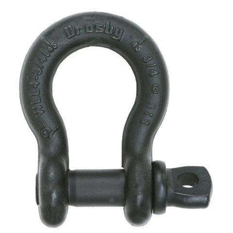 1/4" BLACK 1/2T SCREW PIN ANCHOR SHACKLE - GPBHBB06