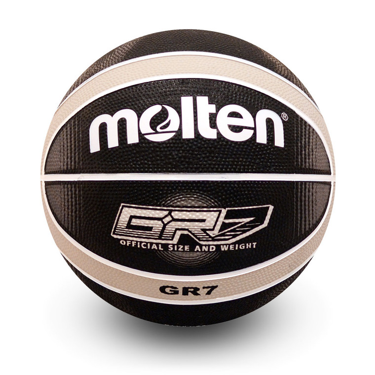 BGRX Premium Rubber Basketball - Black/Silver 