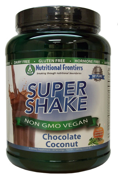 Vegan protein powder Super Shake Chocolate Coconut by Nutritional