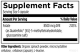 L-5-MTHF 8,500 mcg DFE (5 mg) 60 capsules by Designs For Health