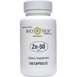 Zn-50 Zinc Gluconate 50 mg 100 caps by Bio-Tech