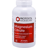 Magnesium Citrate 180 softgels by Protocol For Life Balance