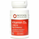 Vitamin D3 2000 IU 120 softgels by Protocol For Life Balance