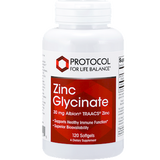 Zinc Glycinate 120 gels by Protocol For Life Balance