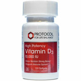 Vitamin D-3 10,000 IU 120 gels by Protocol For Life Balance