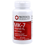 MK-7 vitamin K2 60 tabs by Protocol For Life Balance