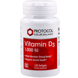D3 1000 IU 120 gels by Protocol For Life Balance