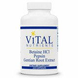 Betaine HCL w/Pepsin & Gentian 225 caps by Vital Nutrients