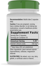 Butcher’s Broom Root - 100 capsules By Nature's Way