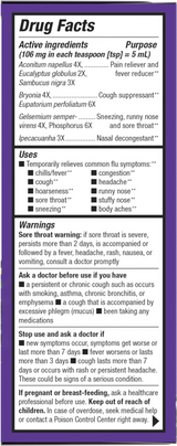 Sambucus Flu Relief Elderberry Syrup - 4 fl oz (120 ml) By Nature's Way