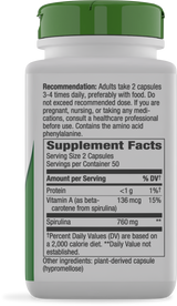 Spirulina Micro-Algae - 100 capsules By Nature's Way