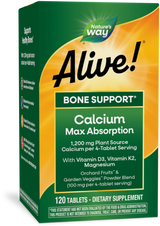 Alive!® Calcium Bone Support - 60 tablets By Nature's Way