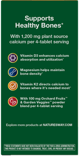 Alive!® Calcium Bone Support - 60 tablets By Nature's Way