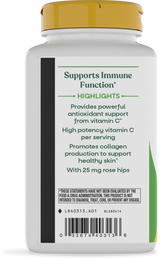 Vitamin C with Rose Hips Extra Strength‡ - 100 capsules By Nature's Way