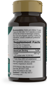 Lactose Defense Digestive Enzymes - 100 capsules By Nature's Way