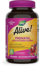Alive!® Daily Support Prenatal Gummy Multivitamin - 90 gummies / Orange & Raspberry Lemonade By Nature's Way
