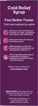 Umcka Cold Relief Syrup - 4 fl oz (120 ml) / Cherry By Nature's Way