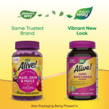Alive!® Hair, Skin & Nails Gummies - 60 gummies / Strawberry By Nature's Way