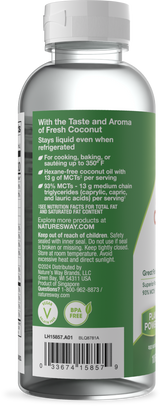 Liquid Coconut Oil - 10 fl oz (300 ml) By Nature's Way