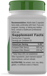 Black Elderberry - 100 capsules By Nature's Way