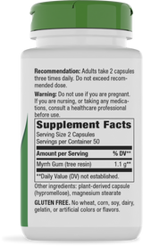 Myrrh Gum Tree Resin - 100 capsules By Nature's Way