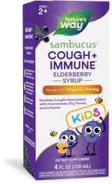 Sambucus Kids Cough + Immune Elderberry Syrup - 4 fl oz (120 ml) By Nature's Way