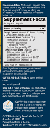 Fortify® Optima® Women’s 50 Billion Probiotic - 30 capsules By Nature's Way