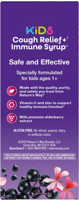 Sambucus Kids Cough Relief + Immune Elderberry Syrup - 4 fl oz (120 ml) By Nature's Way