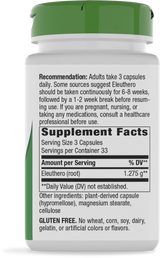 Siberian Eleuthero Root - 100 capsules By Nature's Way