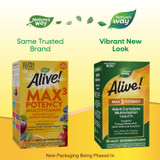 Alive!® Max3 Potency Adult Complete Multivitamin-No Added Iron - 90 tablets By Nature's Way