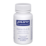 Vitamin D3 & K2 120 Capsules by Pure Encapsulations