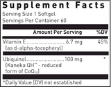 Ubiquinol-QH 100 mg (60 Vesisorb softgels) by Douglas Labs