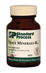 Trace Minerals-B12 combines important nutrients to support enzymatic reactions in the body.

Spectrum of minerals that support a healthy body
Provides essential cofactors for healthy cell functioning
Provides iodine, which is required for healthy thyroid, spleen, and red blood cell functions
Among other functions, these trace minerals support ligament, cartilage, and bone structure; immune system and thyroid function; fat metabolism; and calcium utilization*